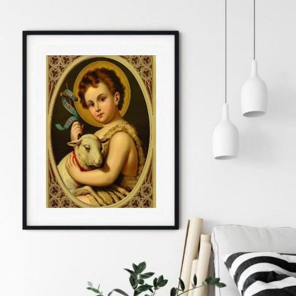 Quadro São João Batista - 60X48 Cm 33X24Cm