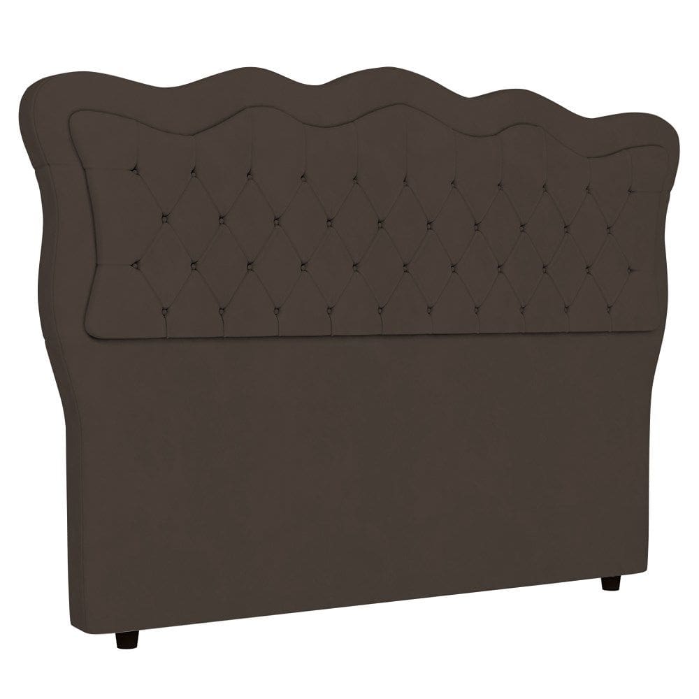 Cabeceira Casal Queen Cama Box 160cm Oregon I02 Veludo Marrom - Mpozenato