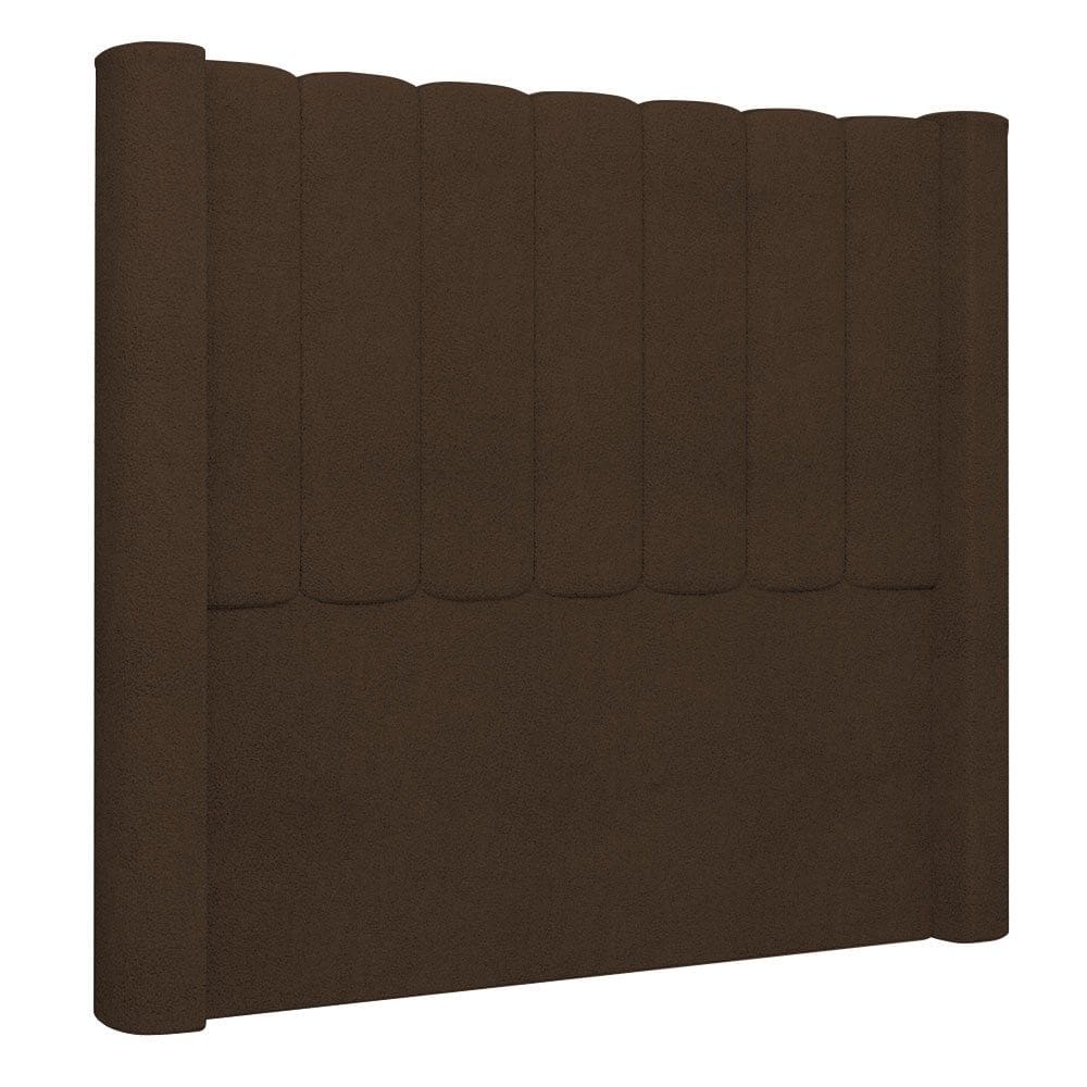 Cabeceira Casal Cama Box 140cm Claire I02 Bouclê Marrom - Mpozenato