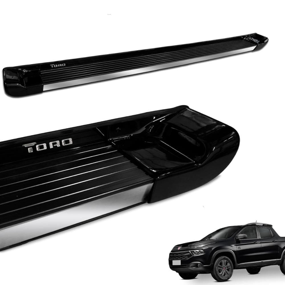 Estribo Lateral Toro 2016 a 2024 Preto Fosco Personalizado