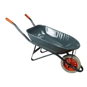 Carrinho de Mão em Aço Carbono Pneu Maciço Chapa 26mm 60L