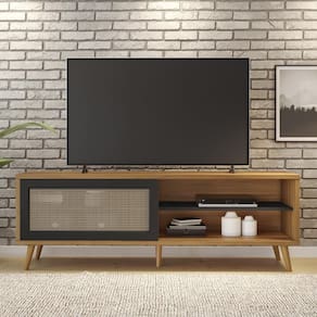Rack para TV até 60 Polegadas 1 Porta 163cm Barcelona Notável Freijó/Preto