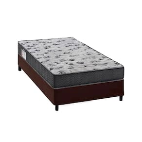 Cama Box Solteiro: Colchão Espuma D33 Ortobom /EP Fort Tech ISO 100 + Base CRC Courano Brown(88x188)