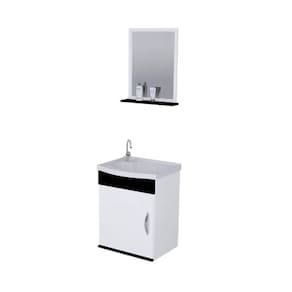 Armario Kit Siena Suspenso 1 Porta 39Cm Preto