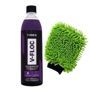 Lava Auto Concentrado VFloc 500ml Vonixx + Luva de Microfibra 24x25cm Autoamerica