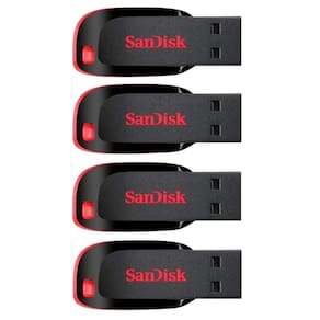 Kit 4 Pendrive Sandisk Cruzer Blade 64Gb 2.0