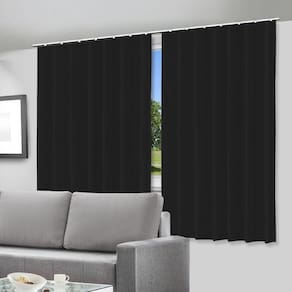 Cortina Blackout Preto 280x280cm P- Trilho Quarto Sala