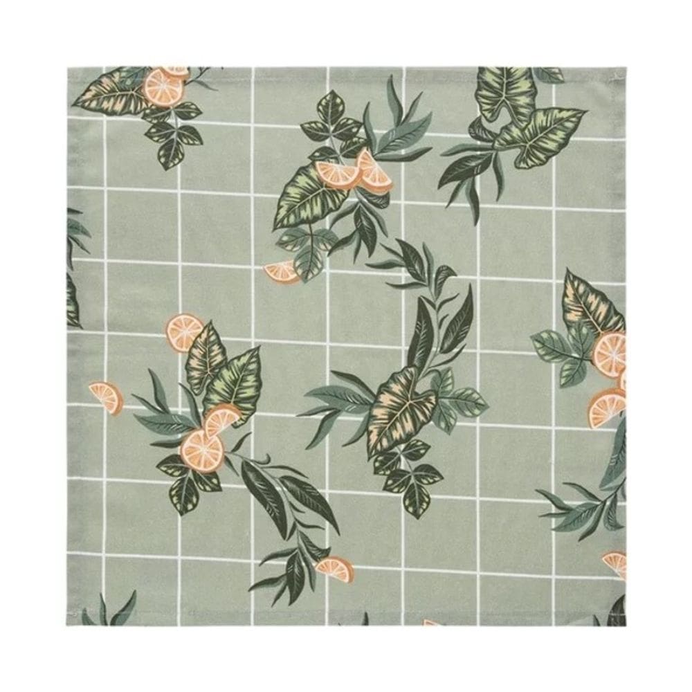 Guardanapo Copa e Cia 4 Peças Home Estampado Laranjas Verde