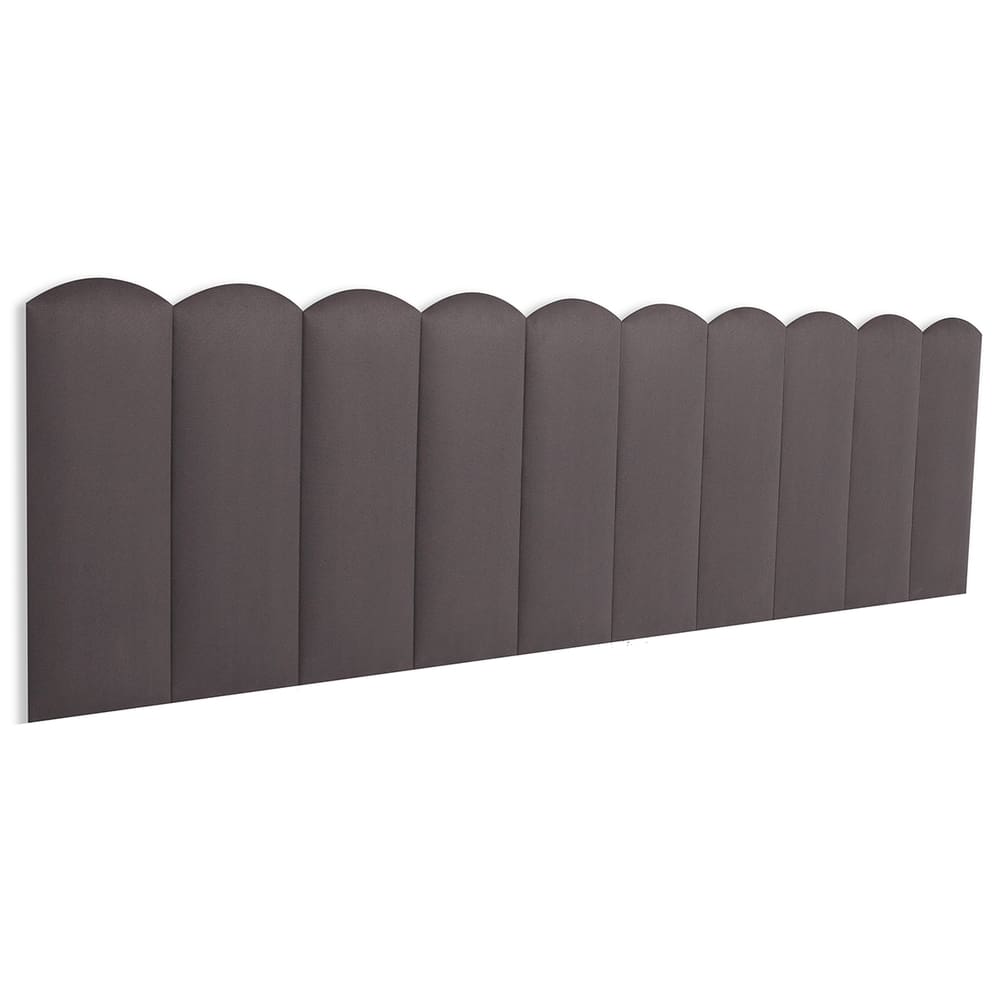 Cabeceira King Estofada Kit 10 Placas Nuvem - Suede Cinza Escuro
