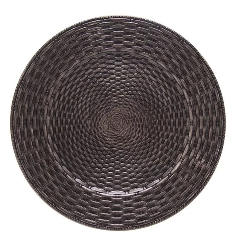 Sousplat Copa e Cia Galles Vime Ébano 33cm