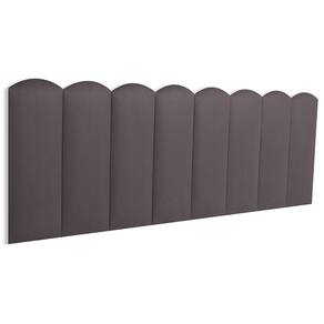 Cabeceira Queen Estofada Kit 8 Placas Nuvem - Suede Cinza Escuro