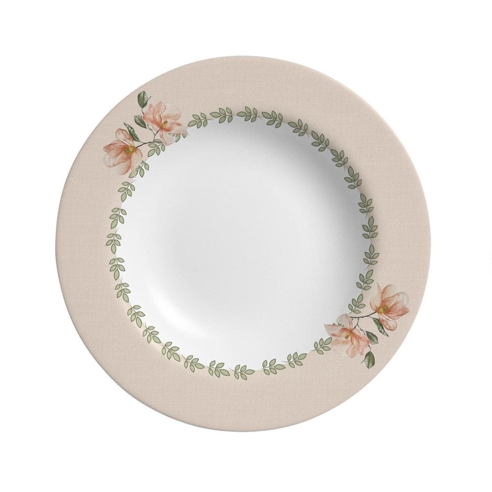 Conjunto 6 Pratos Fundos Acetinado Magnolia By Aurora 25Cm
