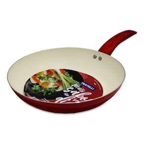 Frigideira Com Revestimento Em Cerâmica 26cm Frita Sem Óleo (Vermelho)