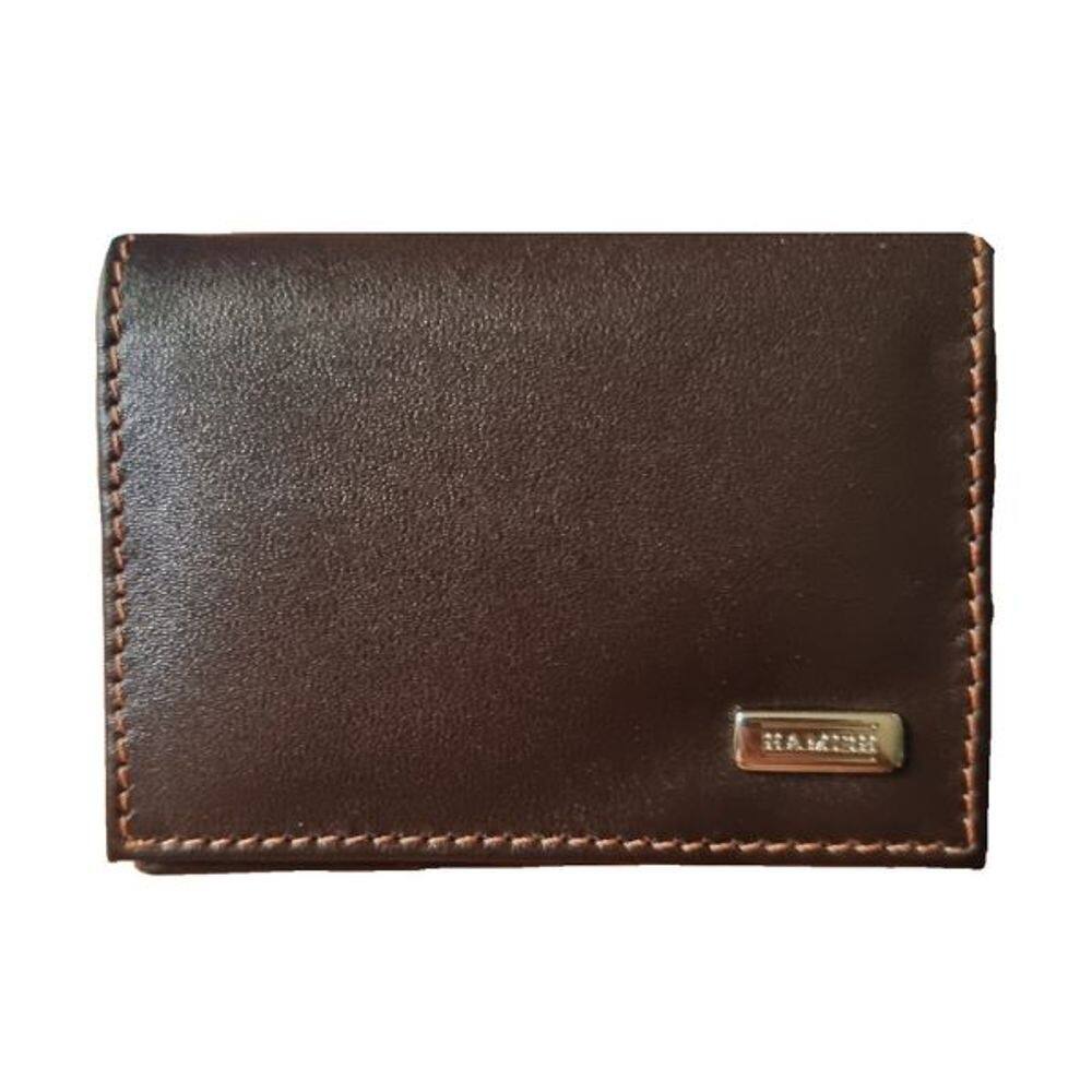 Carteira Masculina Couro Pequena HC005 | HAMISH - Marrom - Pequeno