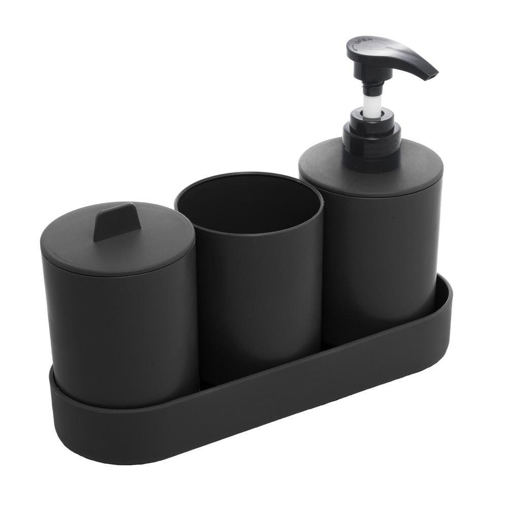 Conjunto 4 Peças de fibra de Bambu Preto