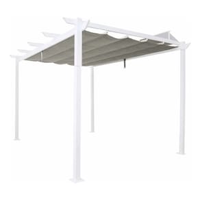 Pergolado Aluminio Toldo Retrátil 400x282cm Branco - Outdoor