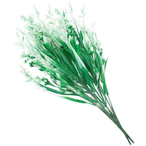 10 Ramos Decoração Arranjo Flor Planta Artificial Buquê Plástico Floral 5 Ramos Cada 44cm