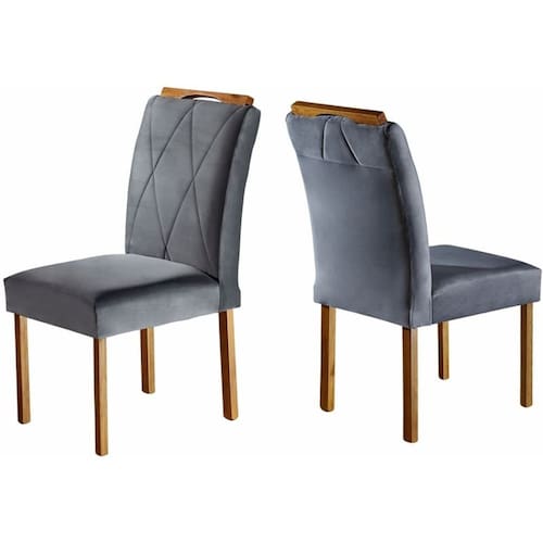 imagem-Cadeiras para Mesa de Jantar Madeira Maciça - Rubi - Móveis Mundial - Azul