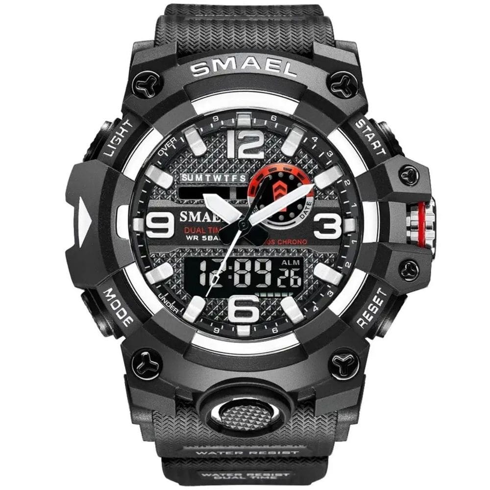 Relógio Masculino Estilo Esportivo Smael 8035 Preto