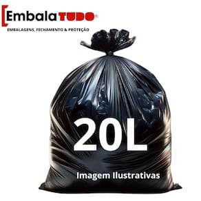 Saco De Lixo 20 Litros Com 100 Unidades Resistente