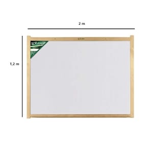 Quadro Branco Moldura Madeira 200X120Cm Magitel