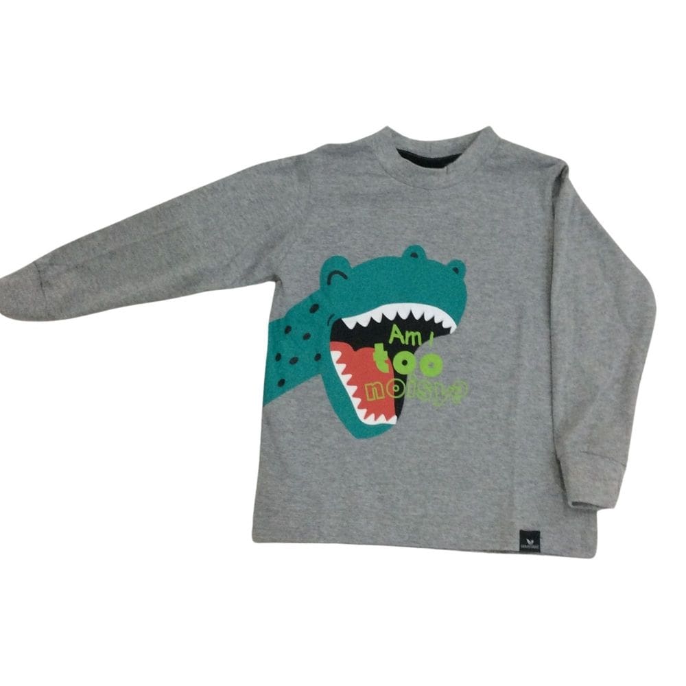 Camiseta Vrasalon Mas Cinza Manga Longa