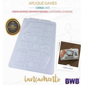 2 Formas Simples P/chocolate E Bombom Aplique Games 3672 Bwb