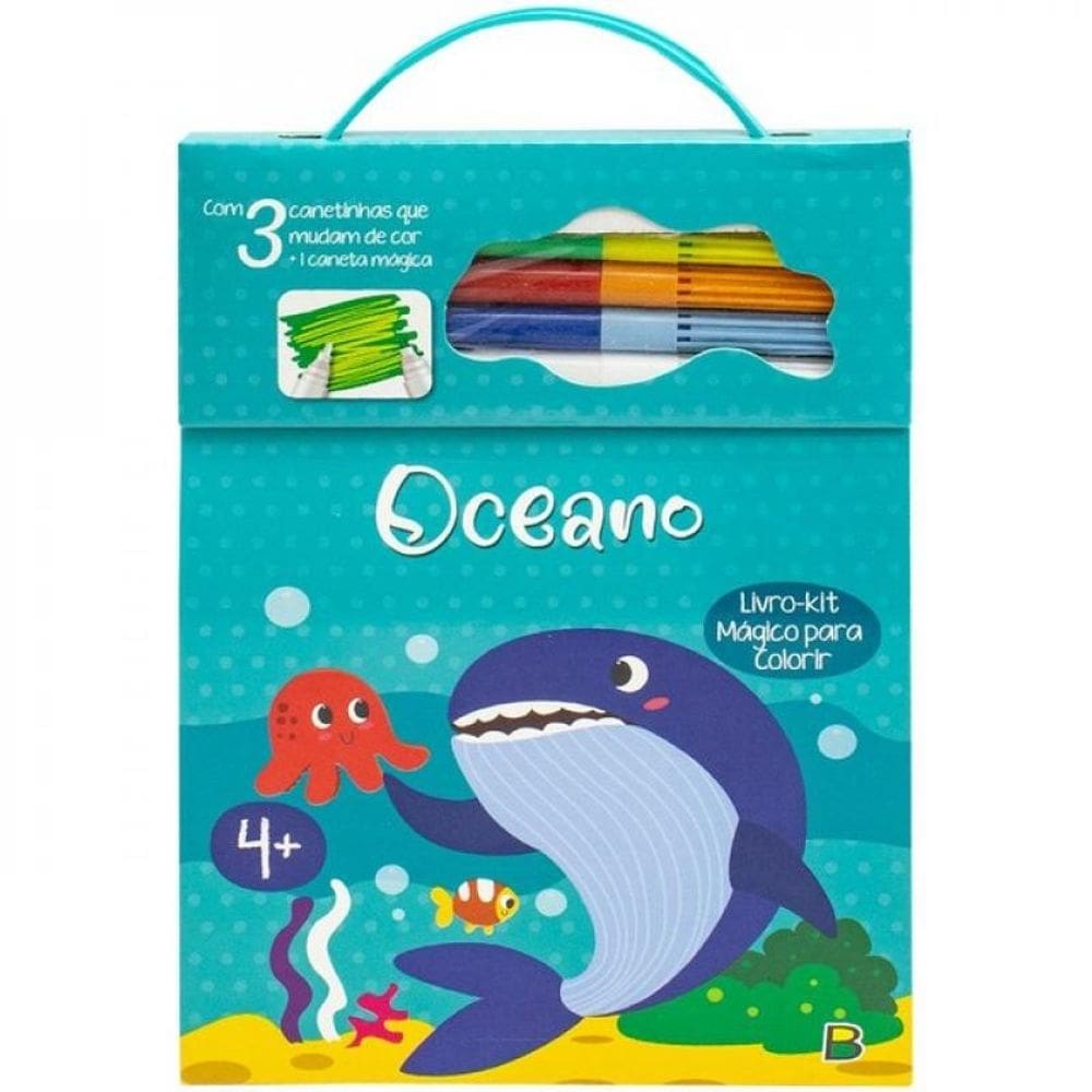 Livro-Kit Mágico Para Colorir: Oceano