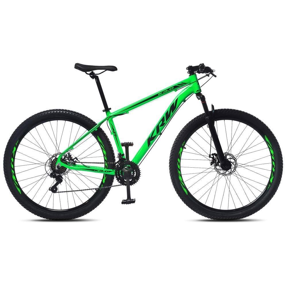 Bicicleta Krw Sv50 Aro 29 Susp. Dianteira 24 Marchas - Preto/verde