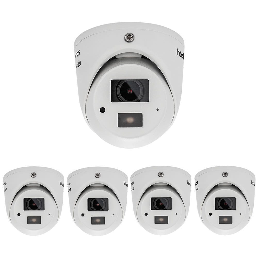 Kit 5 Câmeras Multi HD 2 Megapixels 20m VHD 3220 MINI D Intelbras