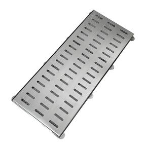 Grelha Pluvial Quintal 20x50 Inox 304 com Tela Anti Barata