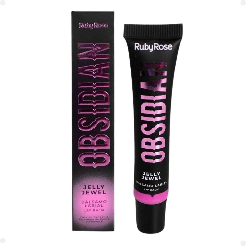 Lip Balm Ruby Rose Obsidian Jelly Jewel Rhodonite 10ml