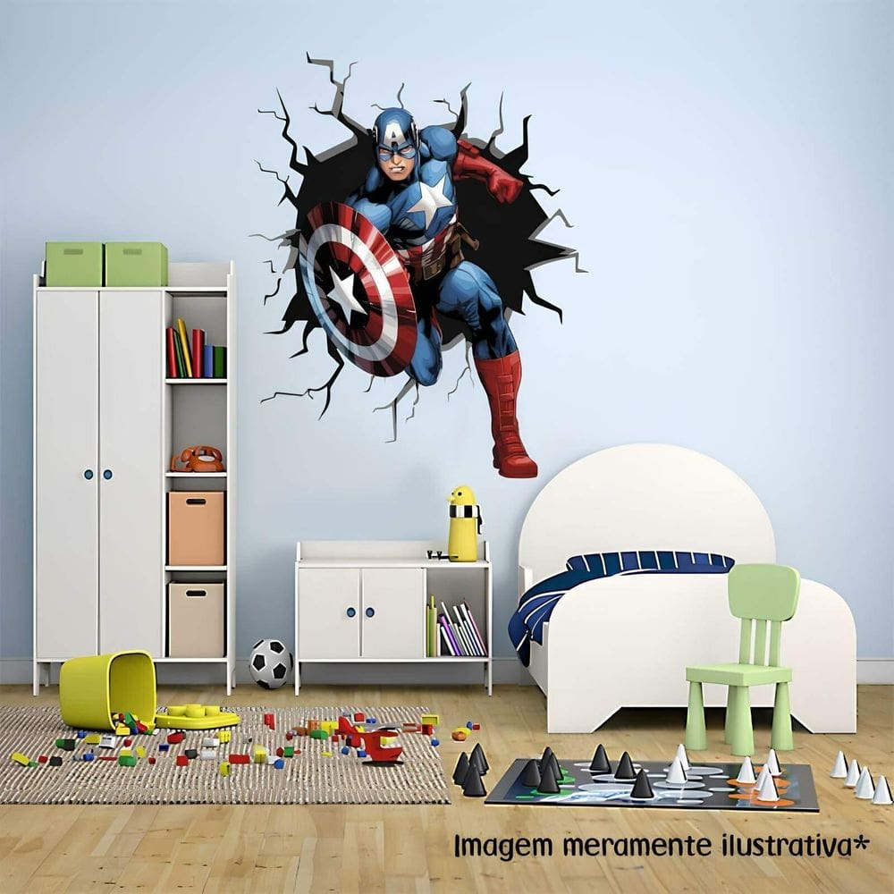 Adesivo De Parede Capitão América