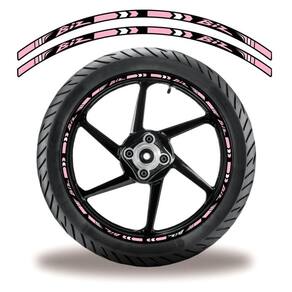 Friso De Roda Adesivo Refletivo Honda Biz Rosa Rosa