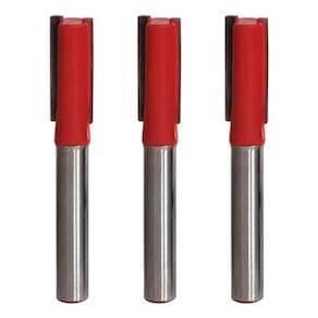 Kit 3 Fresa Reta Paralela 8Mm X 6Mm Metal Duro Tupia Madeira