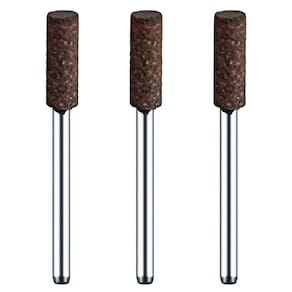 Kit 3 Ponta Montada 5Mm De Borracha Com Abrasivos Haste 3Mm