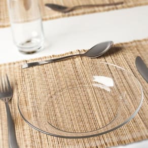 24 Peças de Pratos de Jantar 22cm Fundo de Vidro Resistentes