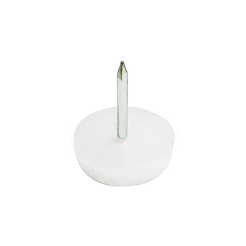 20 Sapata Prego Para Moveis Cadeira Mesa 18x4,5mm Branca