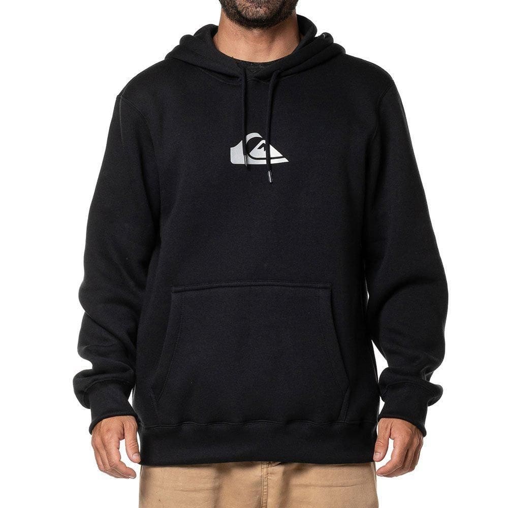 Moletom Quiksilver Canguru Metal Comp Comp Logo WT24 Preto