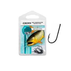 Anzol Pesca Crown Baitholder Black Super Resistente nº 01 Cartela Com 10 Unidades