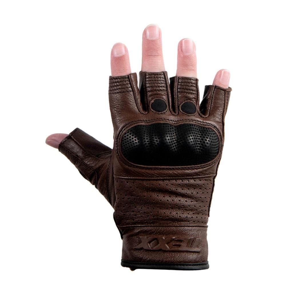 Luvas Texx Liberty Meio Dedo Marrom    S [F016]