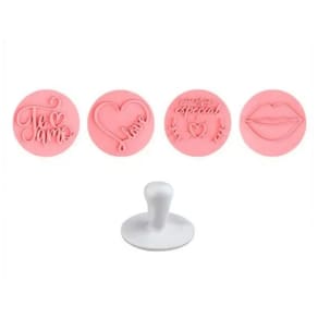 Kit Carimbos Paixão 5cm C/ 5 Peças Para Marcar Massas