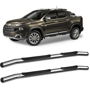 Estribo Lateral Fiat Toro 2016 a 2023 Tubolar Cromado keko