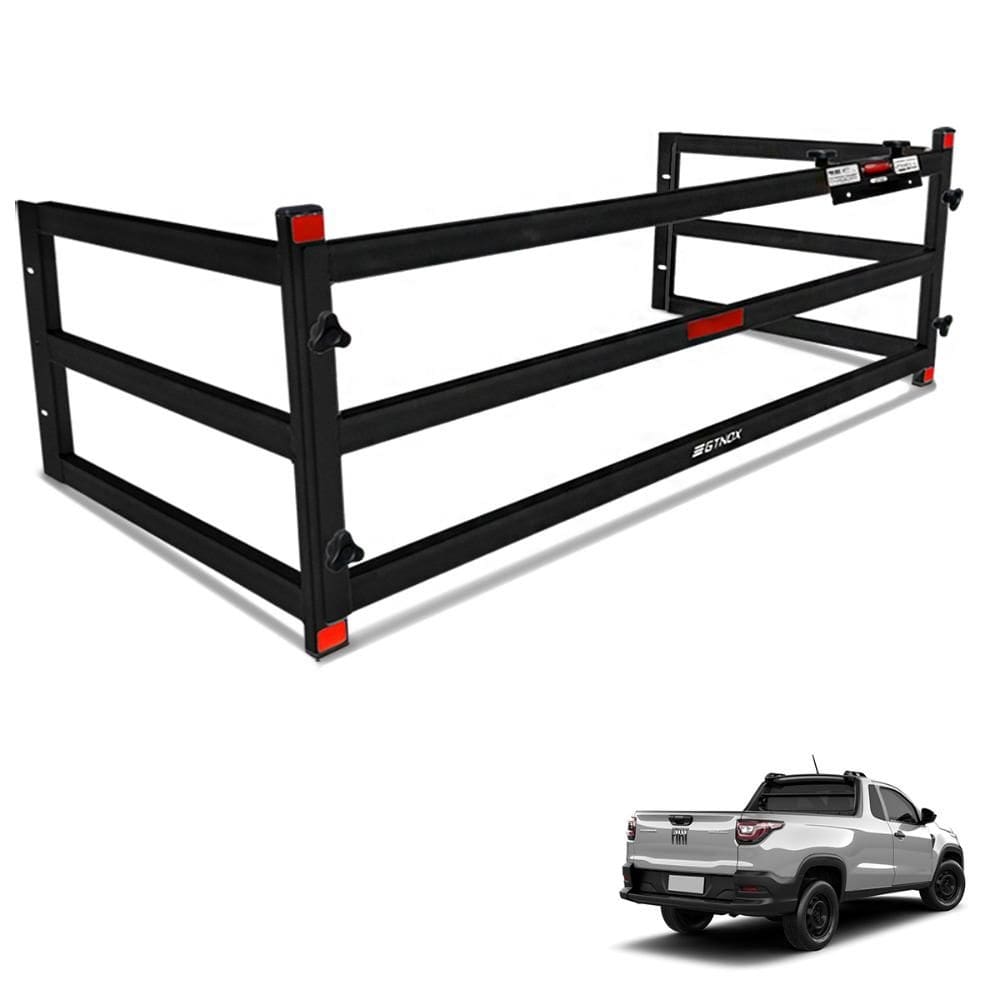 Extensor de Caçamba Strada 2021 a 2023 Divisor ED Preto Gtnox