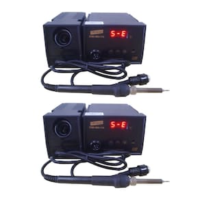 Kit 2 Estação Solda Digital Isolamento Anti-Estática 200 A 480ºC Aquecedor 60W Cerâmico Suporte Esd-905-110 Instrutherm