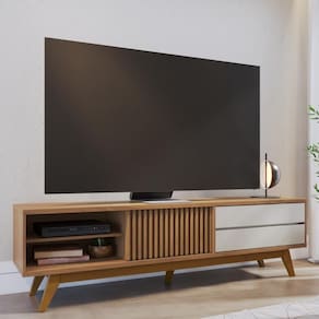 Rack para TV até 75 Polegadas 1 Porta 2 Gavetas Veneza Colibri