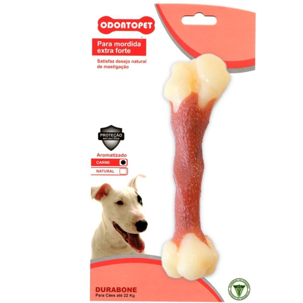 Brinquedo Mordedor de cachorro raça grande mordida Extra forte super resistente Dura Femur 22kg aroma carne