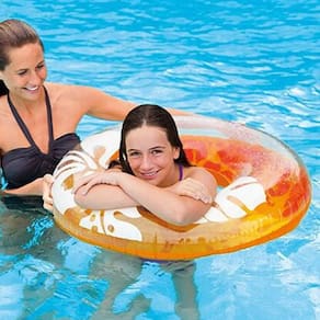Boia redonda inflável para Piscina. Modelo Circular grande Flor 91cm Intex 59251