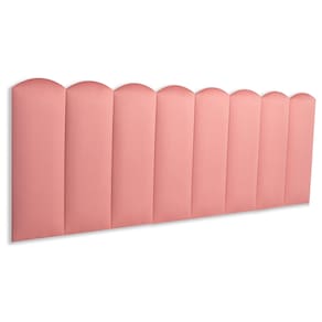 Cabeceira Queen Estofada  Kit 8 Placas  Nuvem - Veludo Rosê