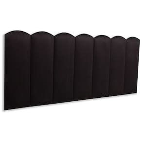 Cabeceira Casal Estofada Kit 7 Placas Nuvem - Suede Preto